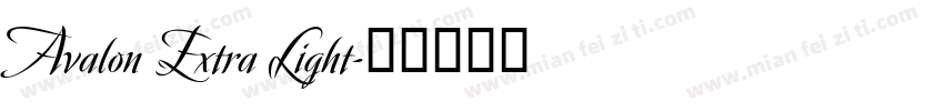 Avalon Extra Light字体转换